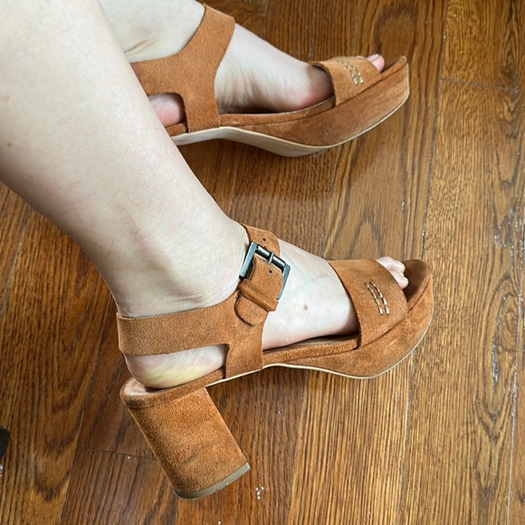 Free people brown suede platform - Picture 1 of 5
